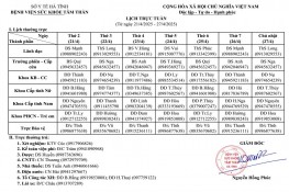 Lịch trực, lịch công tác tuần từ ngày 21/4/2025 - 27/4/2025