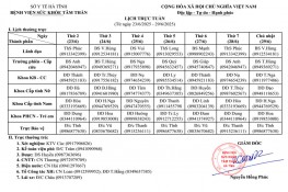 Lịch trực, lịch công tác tuần từ ngày 23/6/2025 đến 29/6/2025