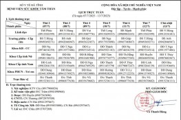 Lịch trực tuần, lịch công tác tuần từ ngày 07/7/2025 - 13/7/2025  