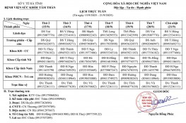 Lịch trực, lịch công tác tuần từ 15/9/2025 - 21/9/2025