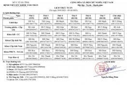 Lịch trực, lịch công tác tuần từ 29/9/2025 - 05/10/2025