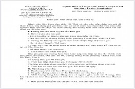 Đề nghị cung cấp báo giá  nguyên liệu nấu ăn phục vụ nuôi  dưỡng đối tượng tâm thần  