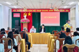 Chào cờ, sinh hoạt chi bộ tháng 12 năm 2025