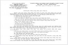 Đề nghị cung cấp báo giá   mua sắm vật dụng thiết yếu (quần,  áo, chăn, ga, đệm) cho đối tượng  tâm thần 