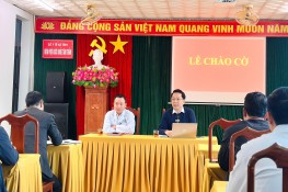 Chào cờ, sinh hoạt chi bộ tháng 01 năm 2026