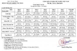 Lịch trực, lịch công tác tuần từ 09/3/2026 - 15/3/2026
