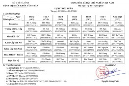 Lịch trực, lịch công tác tuần từ 16/3/2026 - 22/3/2026