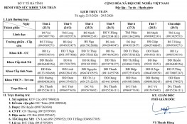 Lịch trực, lịch công tác tuần từ 23/3/2026 - 29/3/2026