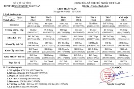 Lịch trực, lịch công tác tuần từ 06/4/2026 - 12/4/2026