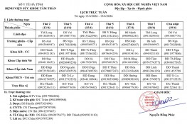 Lịch trực, lịch công tác tuần từ 13/4/2026 - 19/4/2026
