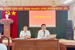 Chào cờ, sinh hoạt chi bộ tháng 5 năm 2024