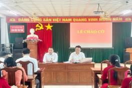 Chào cờ, sinh hoạt chi bộ tháng 10 năm 2023