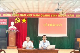 Chào cờ, sinh hoạt chi bộ tháng 9 năm 2023