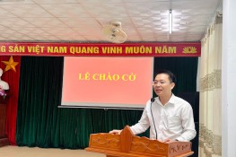 Chào cờ, sinh hoạt chi bộ tháng 7 năm 2023