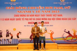 Bế mạc giải bóng chuyền hơi nam, nữ chào mừng kỷ niệm 68 năm ngày Thầy thuốc Việt Nam (27/02/1955 - 27/02/2023).