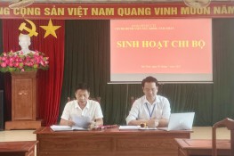 Chào cờ, sinh hoạt Chi bộ tháng 7 năm 2024